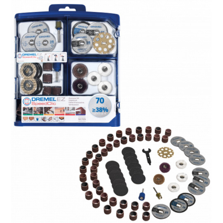 Set 75 accessoires Dremel ez speedclic