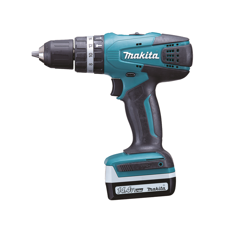 Perceuse visseuse à percussions 14.4v 1.3ah Makita hp347dwe