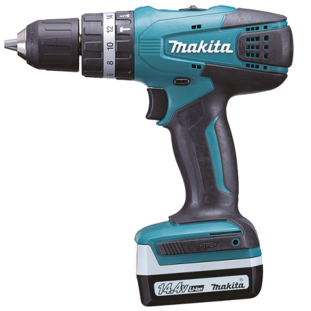 Perceuse visseuse à percussions 14.4v 1.3ah Makita hp347dwe