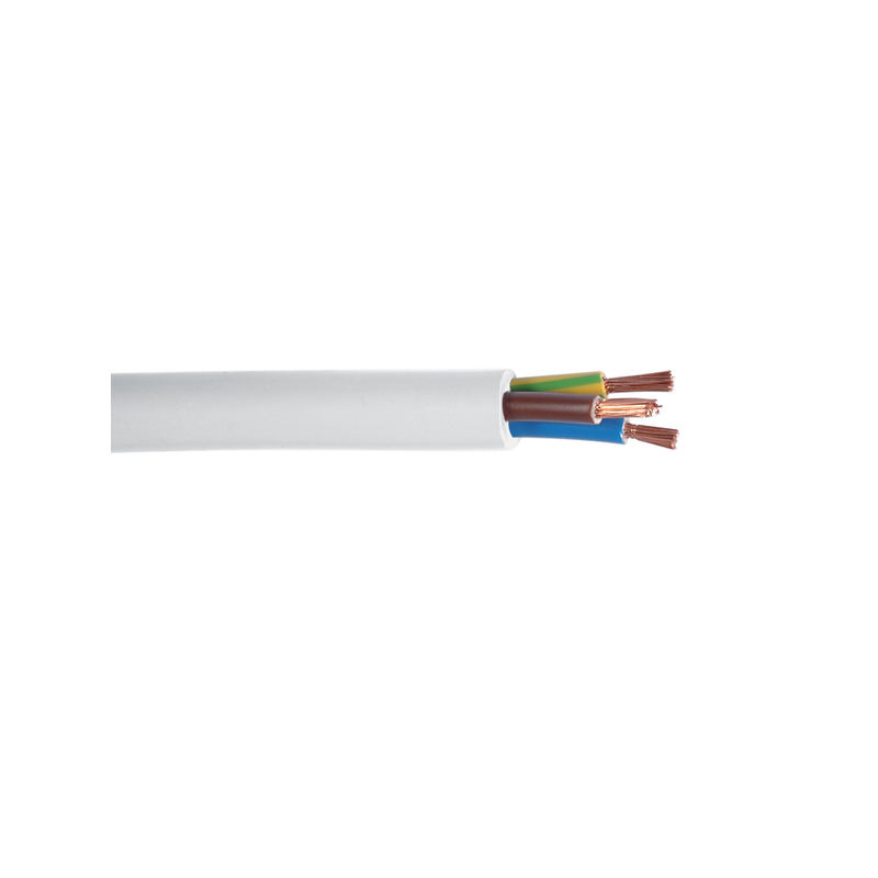 Câble H05VV-F 3G2.5mm² blanc souple v/ml