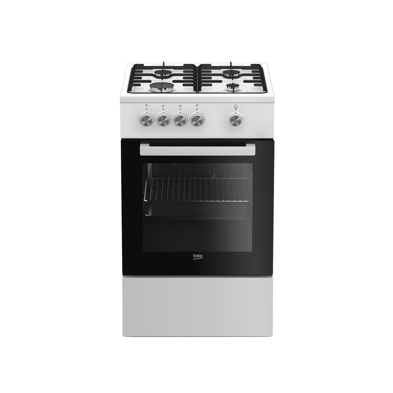 Cuisinière à gaz 4 feux + four 68l Beko