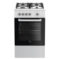 Cuisinière à gaz 4 feux + four 68l Beko