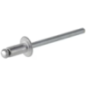 Rivet alu/acier aveugle tête plate 4x14mm x100