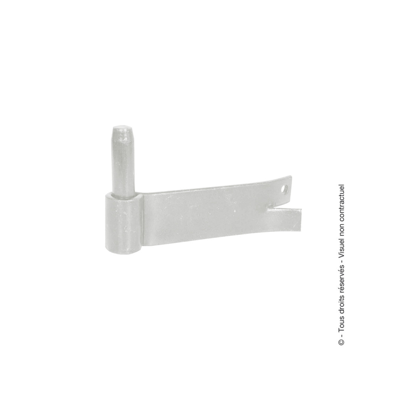 Gond à sceller simple d14mm acier zingué 120x35mm blanc