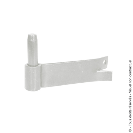 Gond à sceller simple d14mm acier zingué 120x35mm blanc