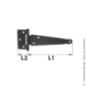 Penture anglaise acier zingué blanc 20cm 3+6 trous