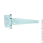 Penture anglaise acier zingué blanc 20cm 3+6 trous