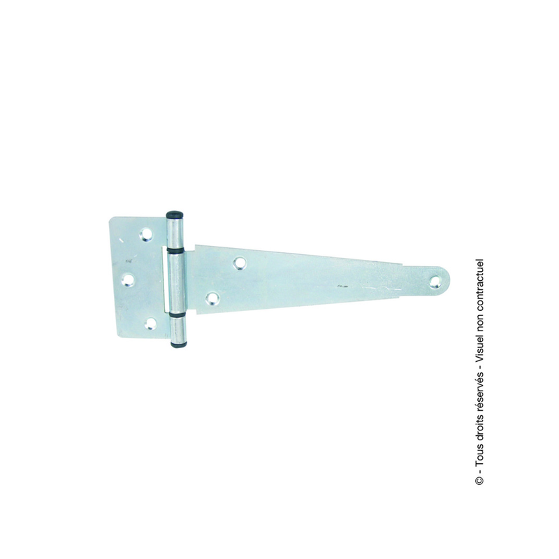 Penture anglaise acier zingué blanc 39cm 3+5 trous