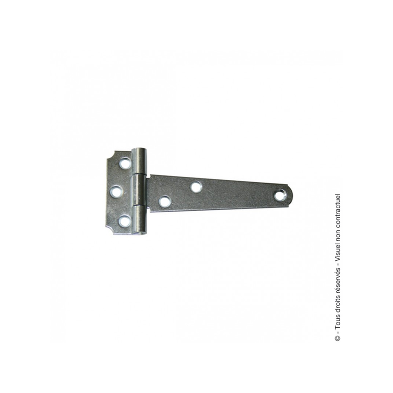 Penture anglaise legere acier zingué blanc 125mm