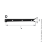 Penture droite queue de carpe acier zingué 40cm noir