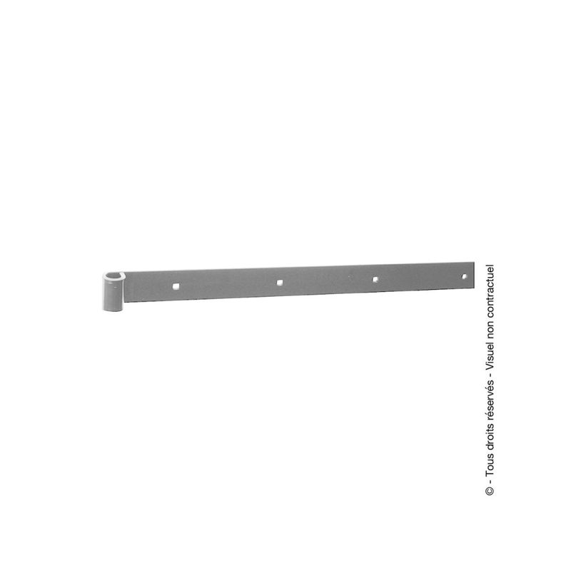 Penture droite forte acier zingué blanc D.14mm 70cm