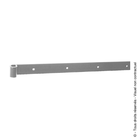 Penture droite forte acier zingué blanc D.14mm 70cm