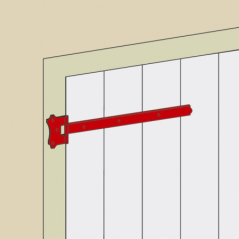 Penture type F fs acier zingué blanc 30x400mm 4 trous
