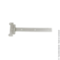 Penture type F fs acier zingué blanc 30x500mm 5 trous
