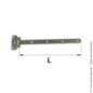 Penture type F fs inox 30x500mm 8 trous