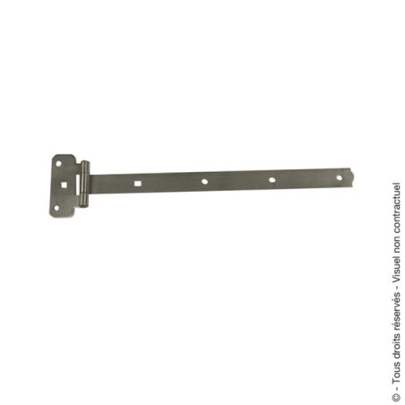 Penture type F fs inox 30x500mm 8 trous