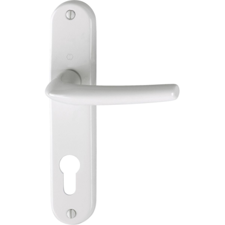 Poignee de porte à clé I alu. blanc