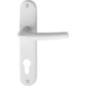 Poignee de porte à clé I alu. blanc