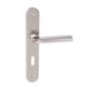 Poignee de porte à clé I iris acier alu.