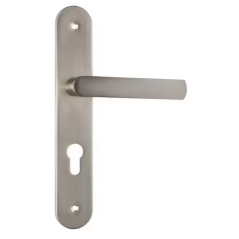 Poignee de porte à clé L maya acier alu.