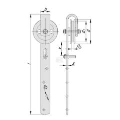 Roue pleine fonte D.75mm 40kg