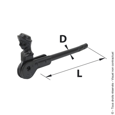 Arret de volet bergère à sceller 14cm x1