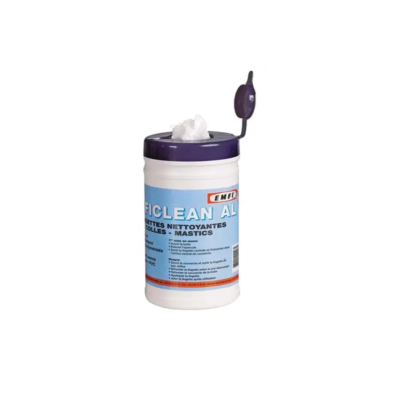 Emficlean AL lingettes pour mastic et colle x100
