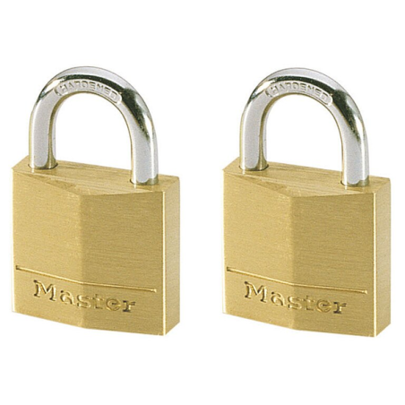 Cadenas laiton 30mm anse acier cémenté x2