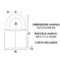 Cadenas laiton 30mm anse acier