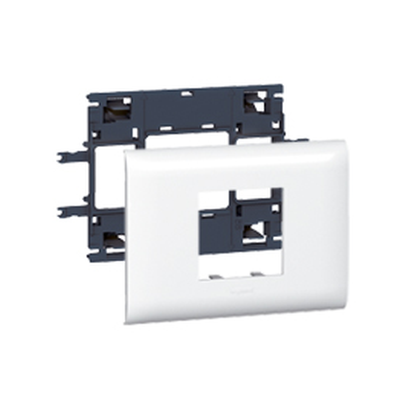 Support Mosaic 2 modules pour goulotte DLP pour couvercle 85mm