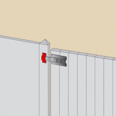 Gâche de verrou pour pêne rectangulaire 45mm acier zingué blanc