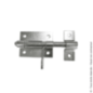Verrou de box poire acier zingué blanc D.8mm 80x60x48mm