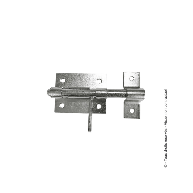 Verrou de box poire acier zingué blanc D.12mm 116x80x60mm