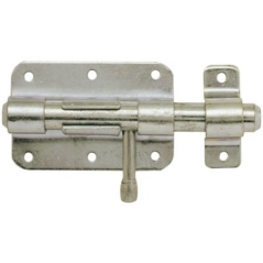 Verrou de box poire acier zingué blanc D.14mm 130x65mm