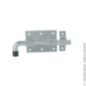 Verrou pistolet 125x53mm acier zingué blanc