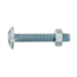 Boulon poêlier tête ronde large acier zingué 5x60mm x6