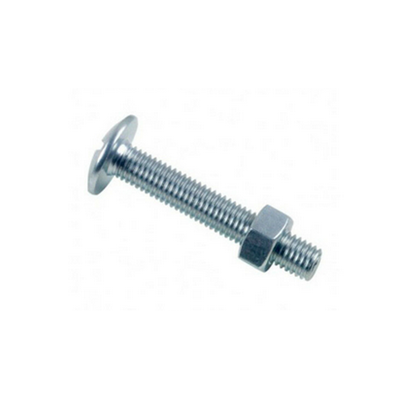 Boulon poêlier tête ronde large acier zingué 4x30mm x500