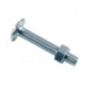 Boulon poêlier tête ronde large acier zingué 4x30mm x500