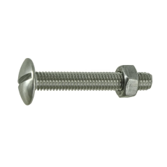 Boulon poêlier tête ronde large inox a2 5x30mm x12