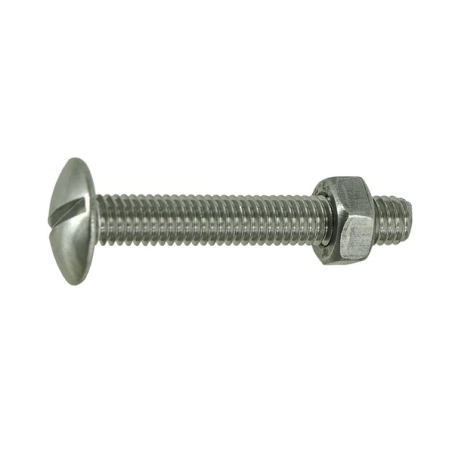Boulon poêlier tête ronde large inox a2 6x20mm x10