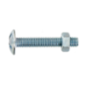 Boulon poêlier tête ronde acier zingué 8x40mm x5
