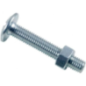 Boulon poêlier tête ronde large acier zingué 6x40mm x100