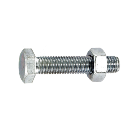 Boulon tête hexagonale acier zingué 10x50mm x3