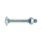 Boulon tête ronde à collet carré acier zingué 6x60mm x4