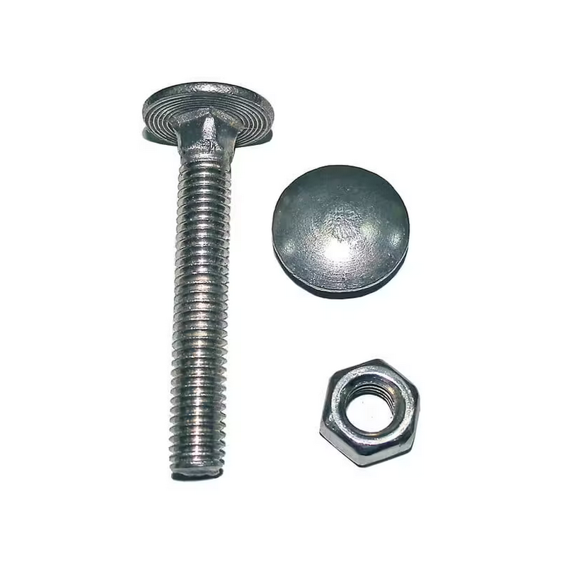Boulon tête ronde à collet carré acier zingué 12x280mm x1