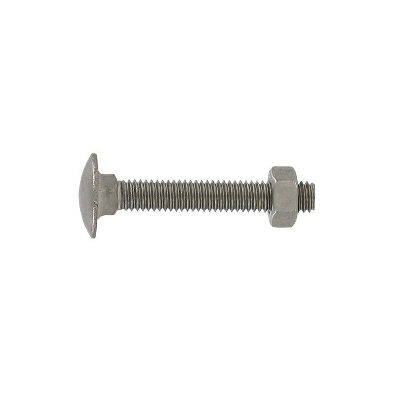 Boulon tête ronde à collet carré inox a2 8x70mm x3