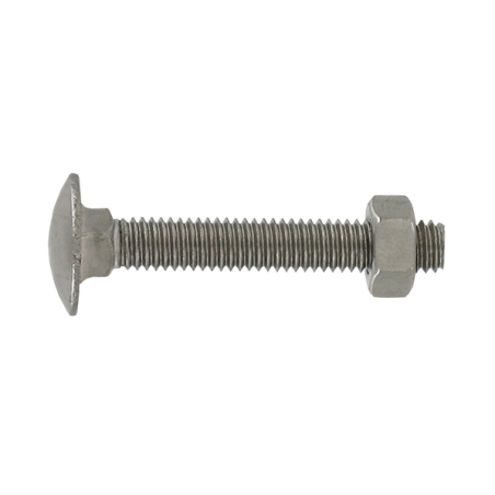 Boulon tête ronde à collet carré inox a2 8x70mm x3