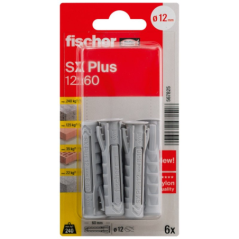 Cheville matériaux pleins / creux nylon 12x60mm x6