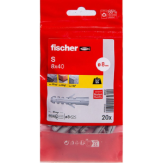 Cheville matériaux plein nylon 8x40mm x20