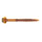 Tirefond tête hexagonale acier bichromaté 6x40mm x300